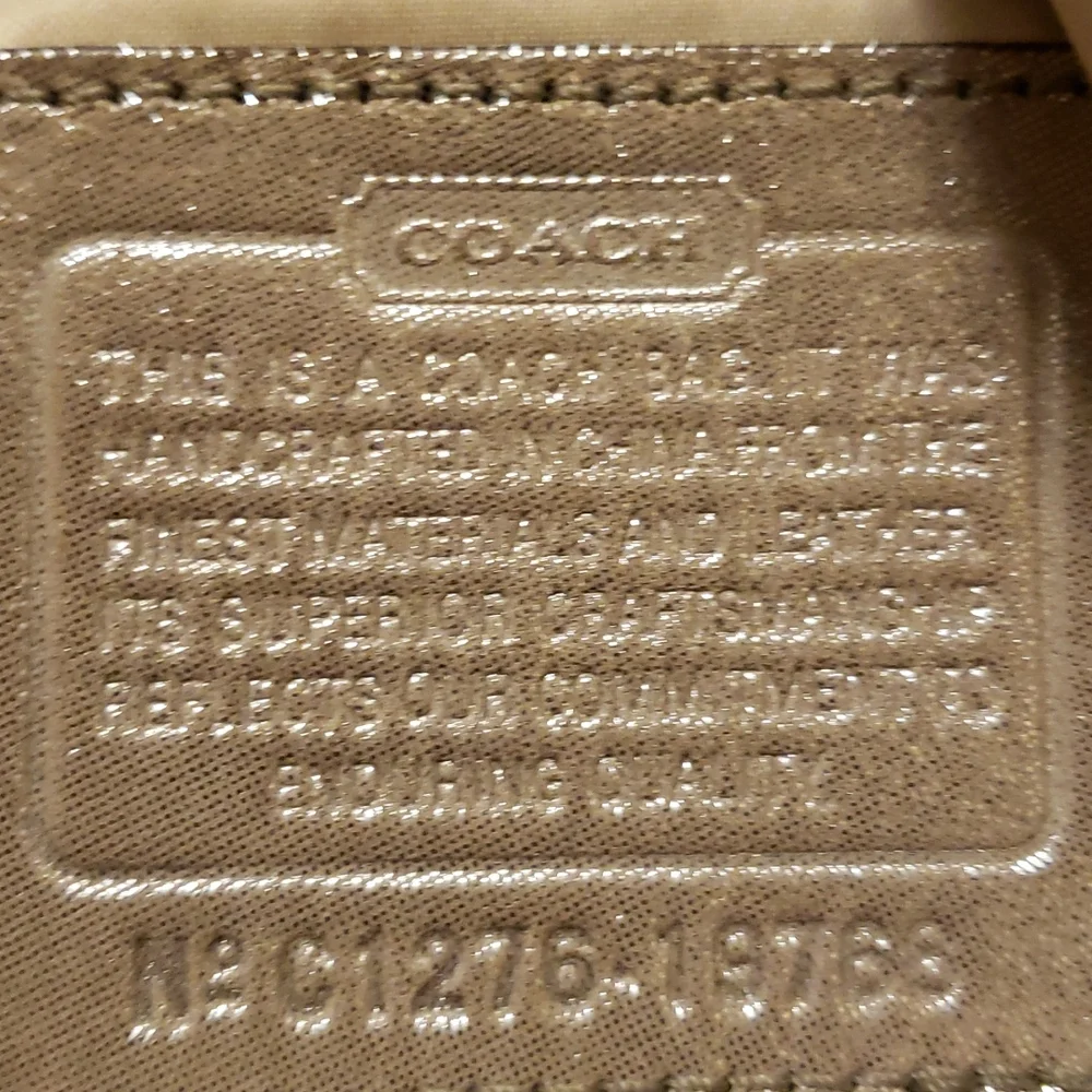 Large Coach Metallic suade Hobo Bag - Picture 7 of 8
